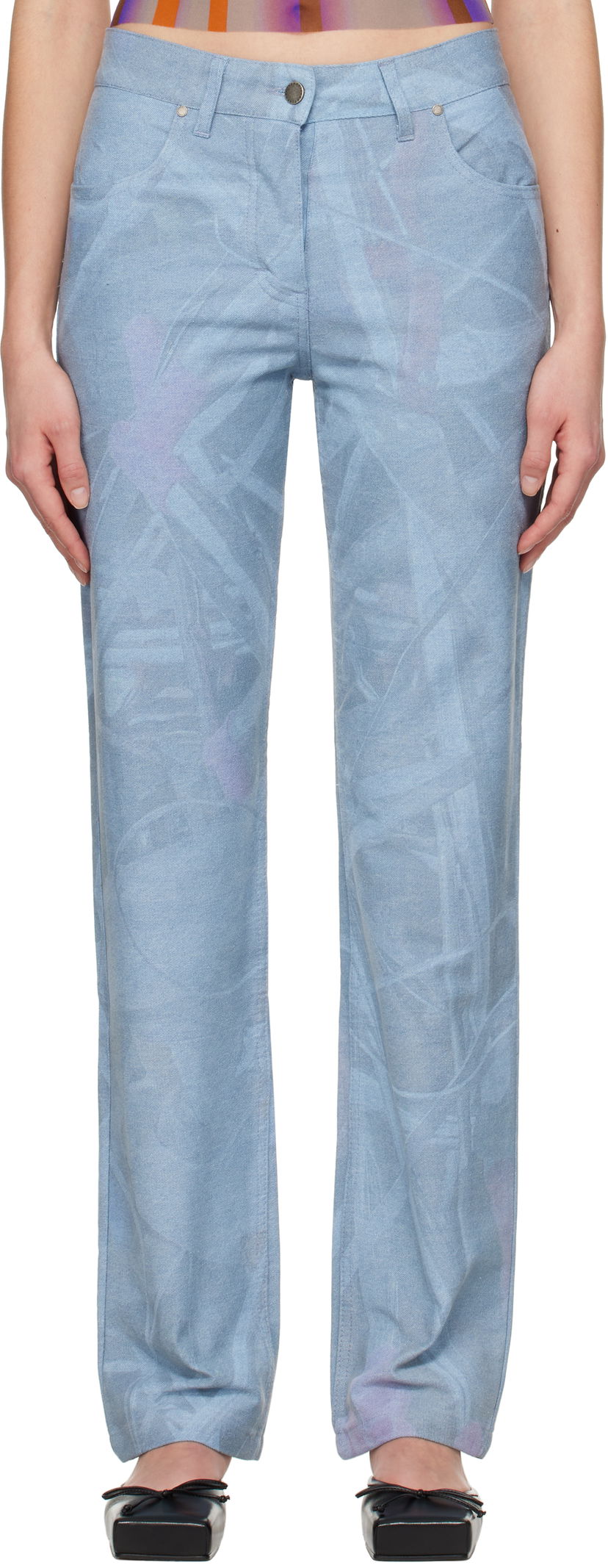 Jeans Serapis Scrap Yard Fitted Jeans Plava | SS25_DE_3F