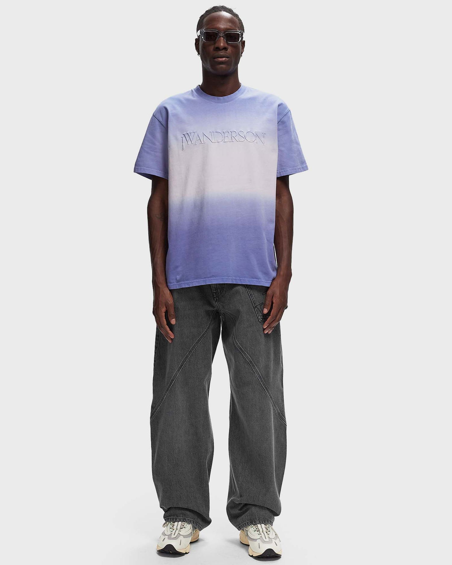 Majica kratkih rukava JW Anderson LOGO EMBROIDERY GRADIENT T-SHIRT Plava | JT0238-PG1551-748, 1