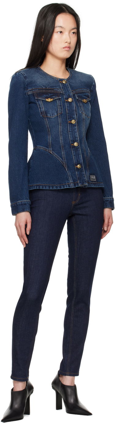 Jakna Versace Versace Jeans Couture Fitted Denim Jacket Plava | E78HAS457_EDW009VF1, 3