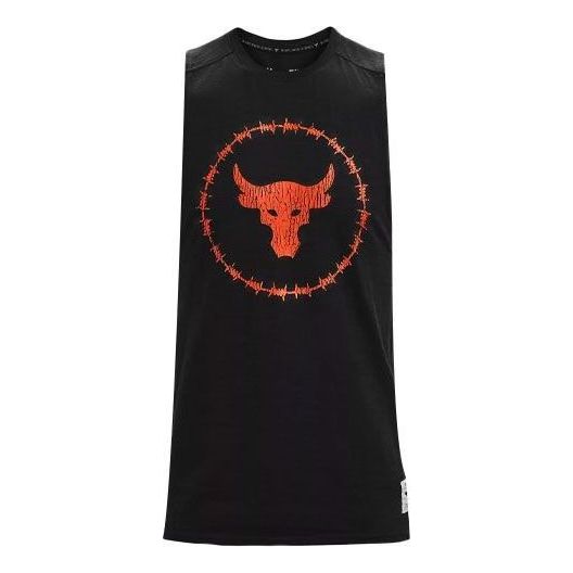 Majica bez rukava Under Armour Project Rock Cotton Graphic Tank Crna | 1361623-001