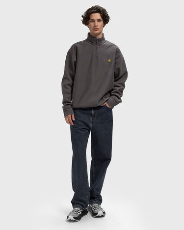 Dukserice Carhartt WIP Half Zip American Script Sweatshirt Siva | I027014-33C.XX, 2