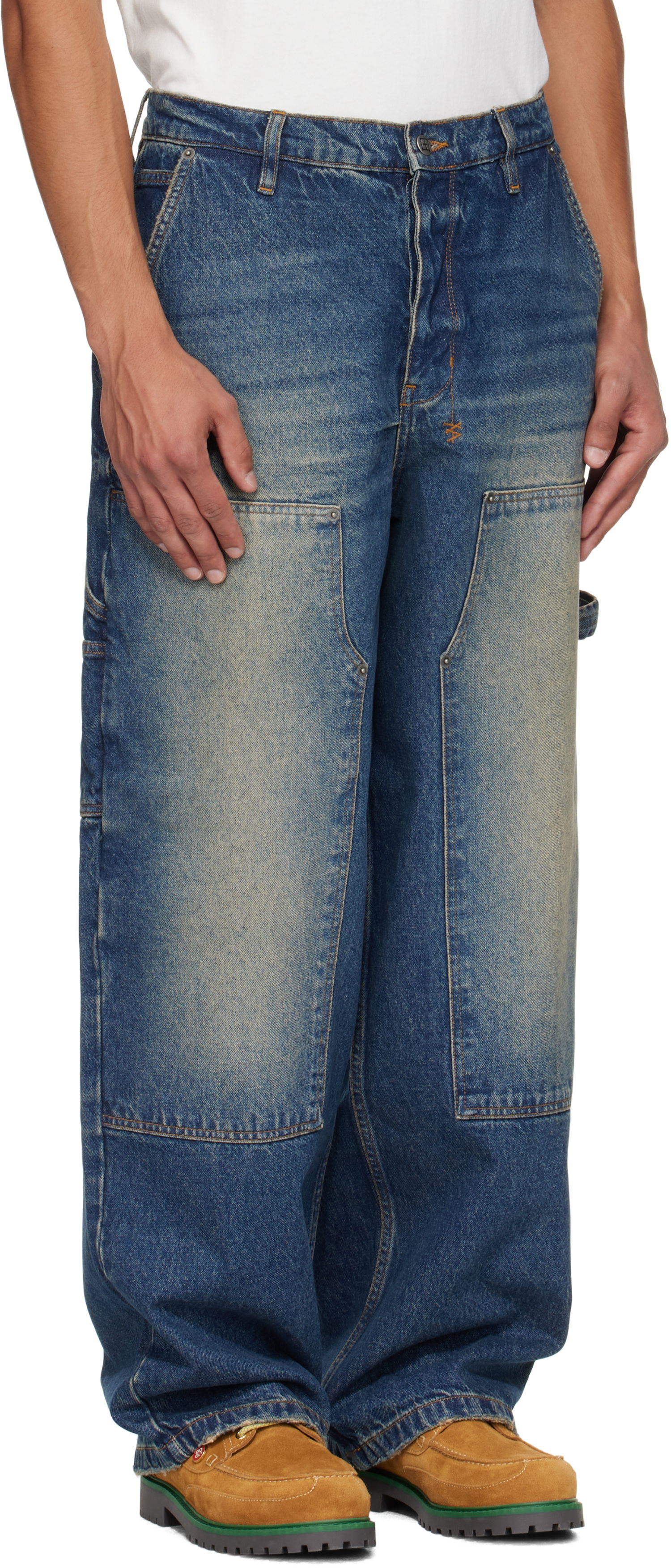 Jeans Ksubi Maxx Operator Rodeo Distressed Carpenter Loose Fit Jeans Plava | MFA25DJ034, 1