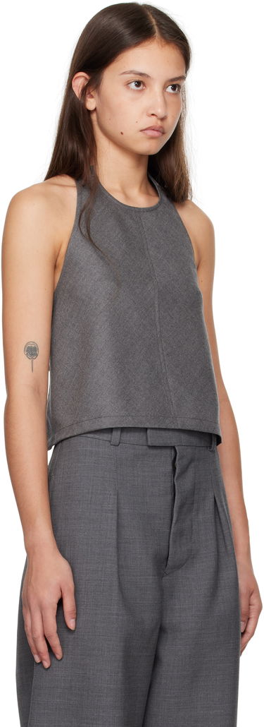 Majica bez rukava WARDROBE.NYC WARDROBE.NYC Halter Neck Sleeveless Top Siva | W1058F24FL, 1