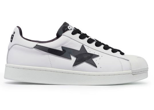 Tenisice i cipele BAPE A Bathing Ape Skull Sta White Black Bijela | 1J20191007-BLK