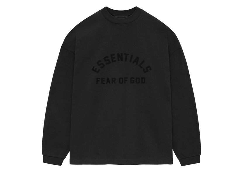 Majica kratkih rukava Fear of God Core Collection Heavy L/S Tee Black Crna | 125SU242010F