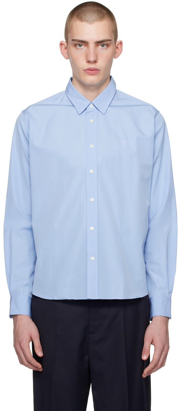 Košulja AMI Paris de Cœur Shirt Plava | USH161.CO0063