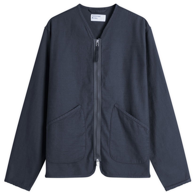 Jakna Universal Works Slub Sateen Zip Liner Jacket, Size Large Tamnoplava | 32710-NVY