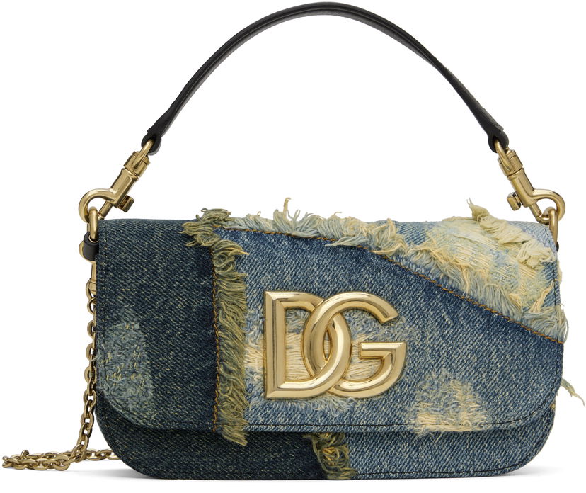 Torba za rame Dolce & Gabbana Denim Crossbody Bag Plava | BB7603 A9U75