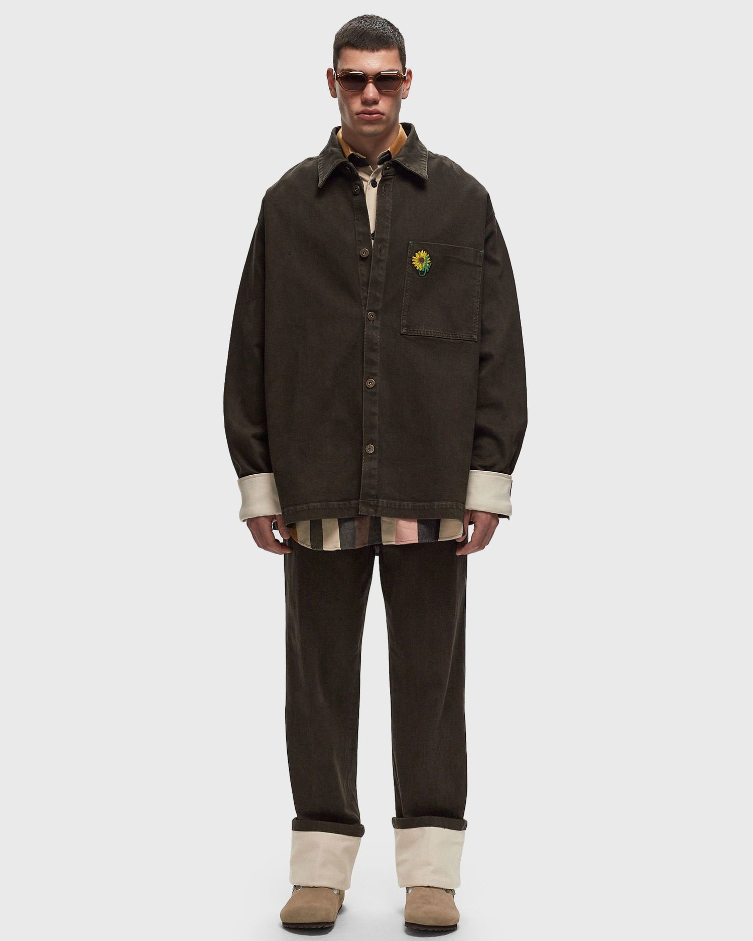 Jeans JW Anderson CONTRAST TURN UP JEANS Jeans Smeđa | DT0100-PG1673-958, 1