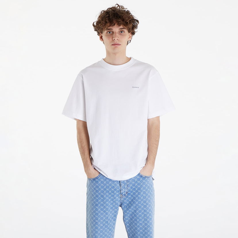 Majica kratkih rukava Queens Essential T-Shirt With Contrast Print White Bijela | QNS_023
