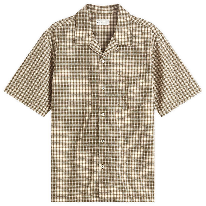 Košulja Universal Works Universal Works Dobby Check Road Shirt, Size Large Zelena | P32084-OLV