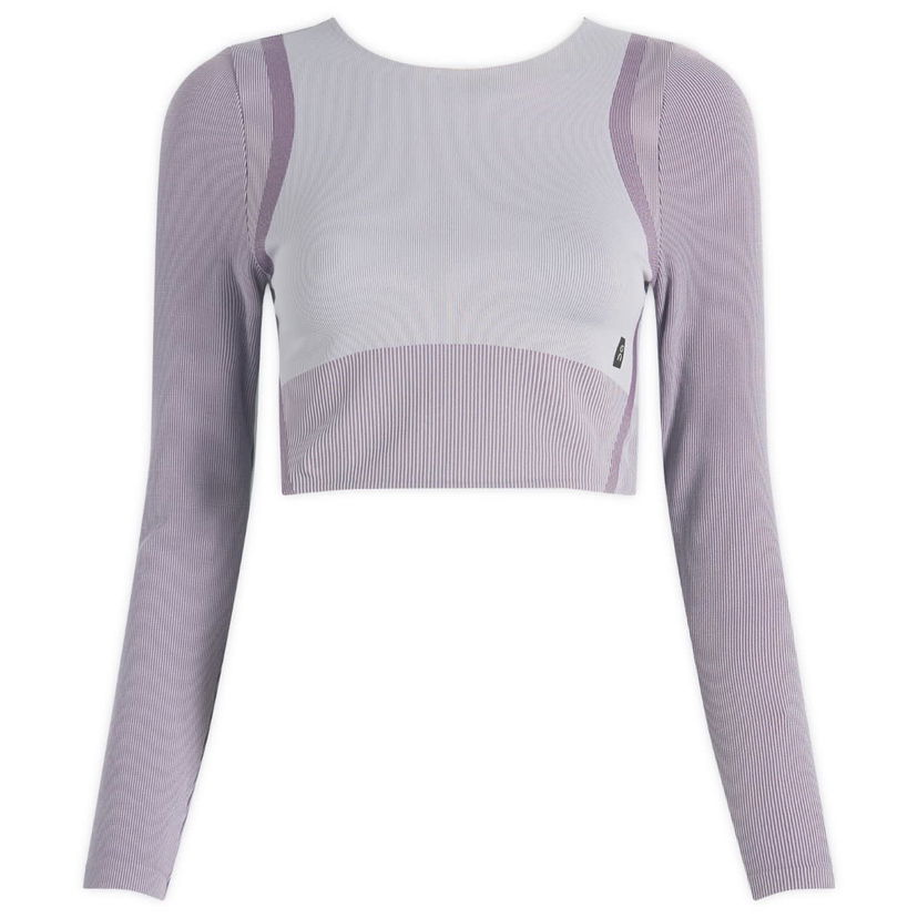 Crop top On Running Studio Knit Long Sleeve Crop Top Ljubičasta | 1WF10263857