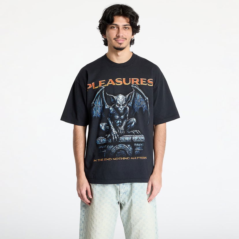 Majica kratkih rukava Pleasures PLEASURES Gargoyle Graphic T-Shirt Crna | P25SP060 BLACK