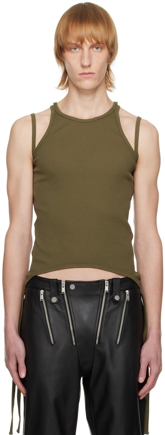 Majica bez rukava Dion Lee Split Tie Tank Top Zelena | C3019R22