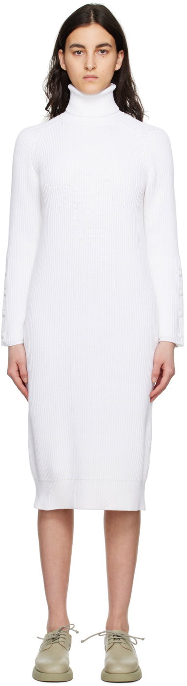 Haljina Max Mara Turtleneck Midi Dress Bijela | 2313210131600 13210131