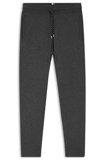 Trenerka BOSS Regular-fit tracksuit bottoms in cotton and virgin wool Siva | 50543154