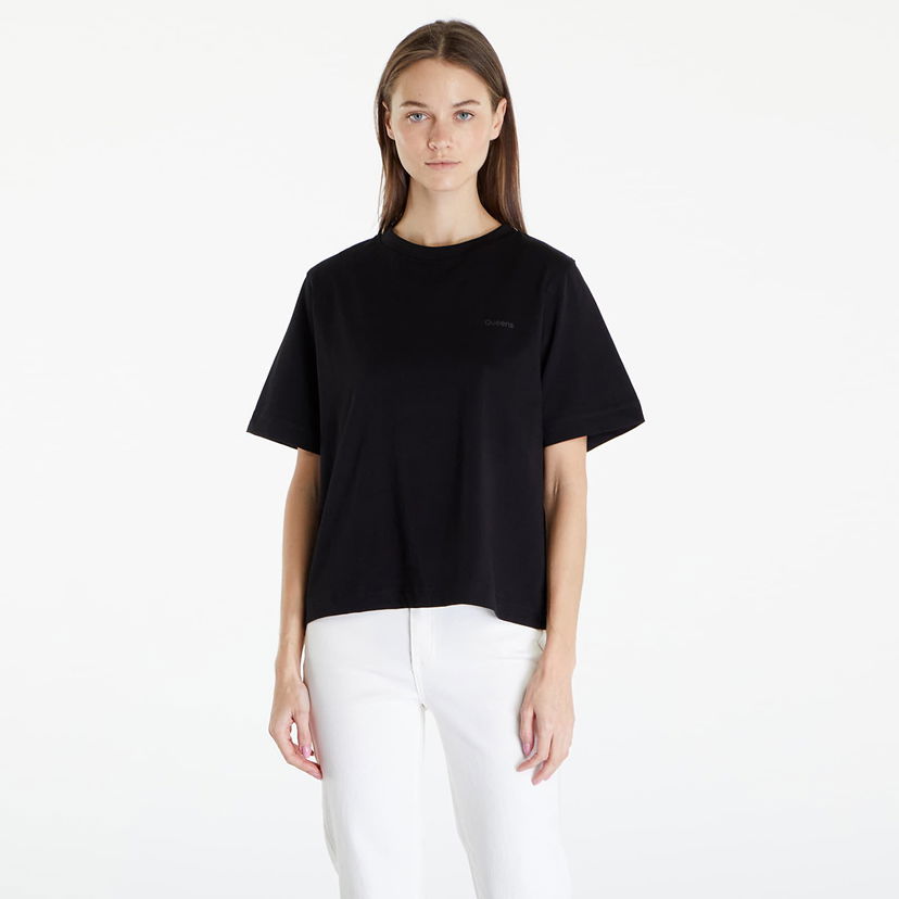 Majica kratkih rukava Queens Essential T-Shirt With Tonal Print Black Crna | QNS_001