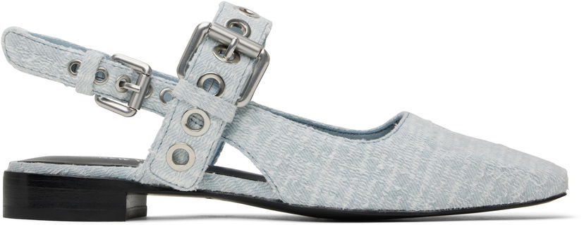Odjeća rag & bone Rag & Bone Moto Astra Slingback Slippers Plava | WFF25SF1013CO13