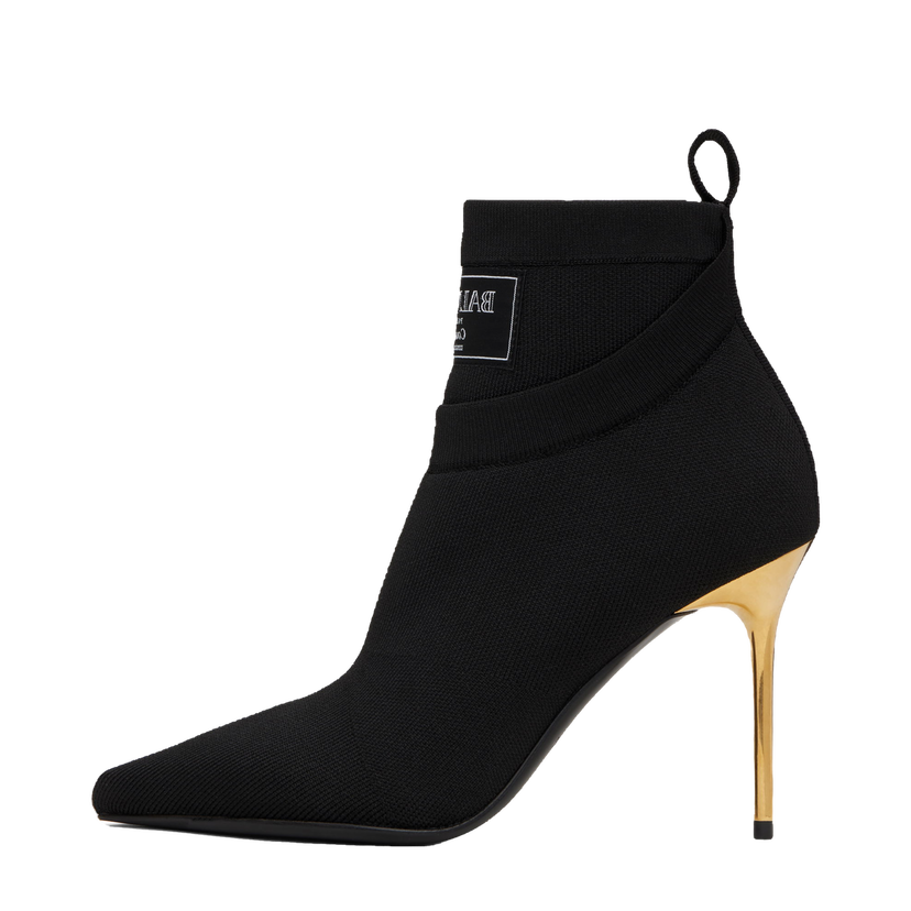 Tenisice i cipele Balmain Crewneck Knit Ankle Boots Crna | EN1TE102TKAB