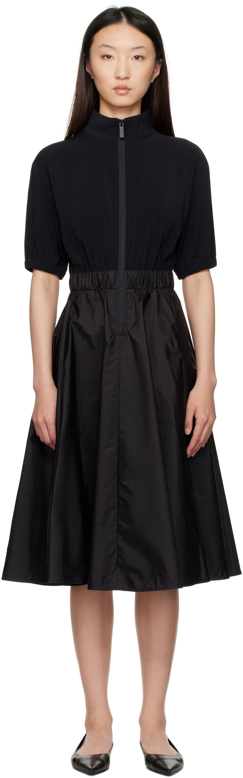 Haljina Moncler Moncler Taffeta Skirt Midi Dress Crna | K20932G00013596WF