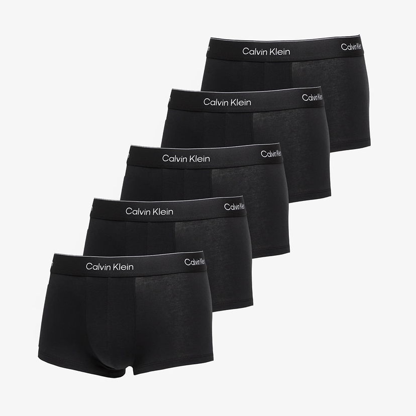 Bokserice CALVIN KLEIN Calvin Klein Icon Cotton Stretch Low Rise Trunk (5-Pack) Crna | LV00NB4390 TM6