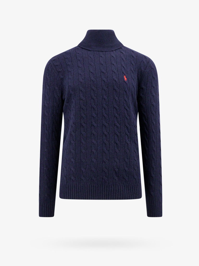 Džemper Polo by Ralph Lauren Turtleneck Cable-Knit Plava | 710876836005