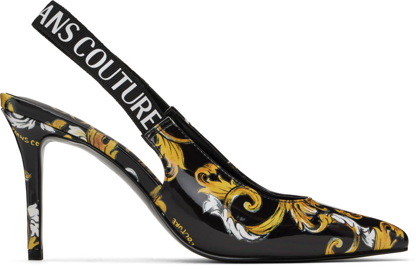 Tenisice i cipele Versace Versace Jeans Couture Chain Couture Scarlett Slingback Heels Crna | E78VA3S52_EZS366