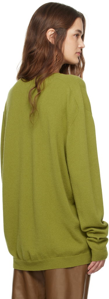 Džemper The Row Isaora V-Neck Knit Sweater Zelena | 8568-Y556, 2