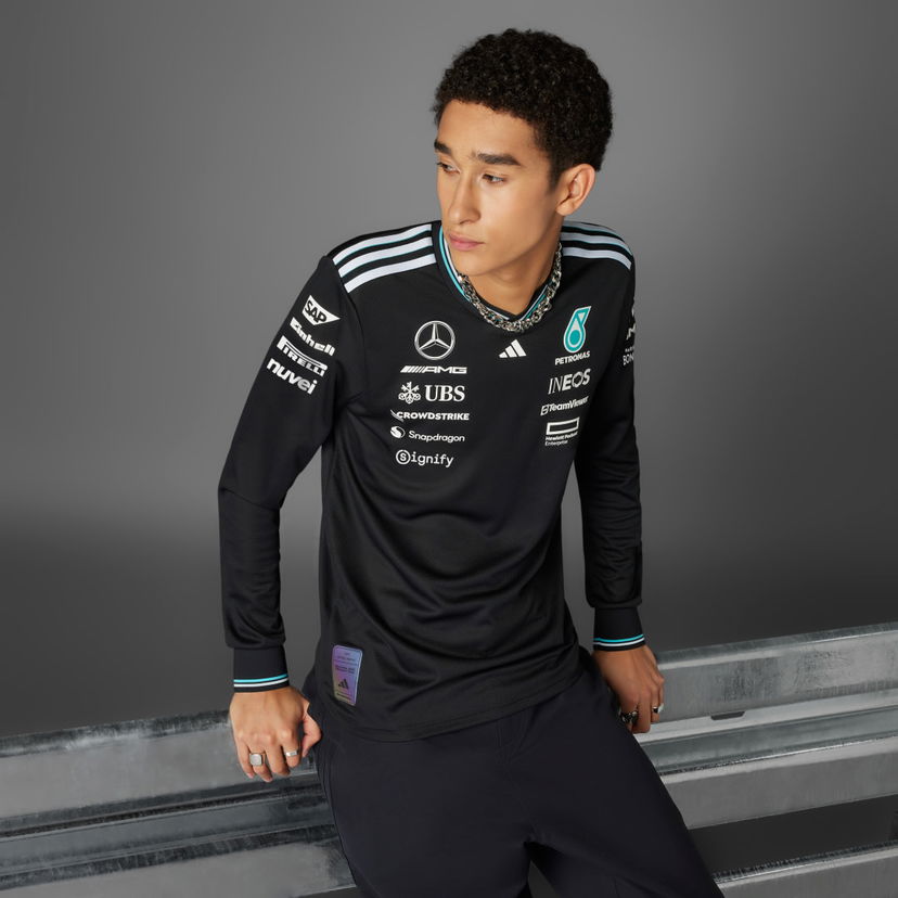 Dres adidas Performance Mercedes-AMG Petronas Formula One Team Authentic Long Sleeve T-Shirt Crna | JW5359