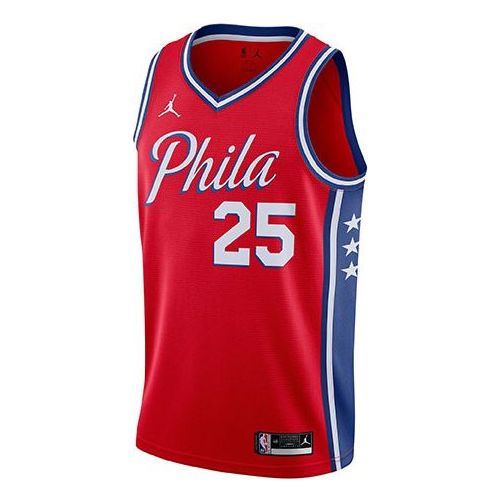 Dres Jordan Jordan Basketball Vest Jersey Philadelphia 76ers Simmons #25 Crvena | CV9490-660
