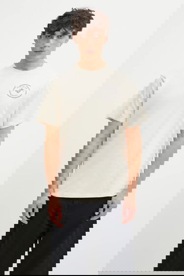 Majica kratkih rukava Sporty & Rich Cotton T-shirt Kennedy Crest Bež | TO04360666CR01, 0