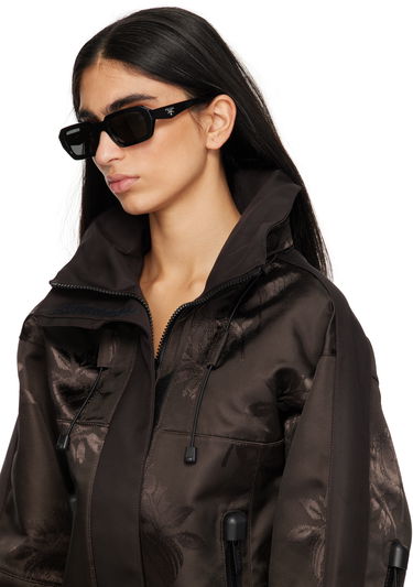 Sunčane naočale Prada Angular Rectangle Acetate Sunglasses Crna | 0PR A12S 8056597967884, 3