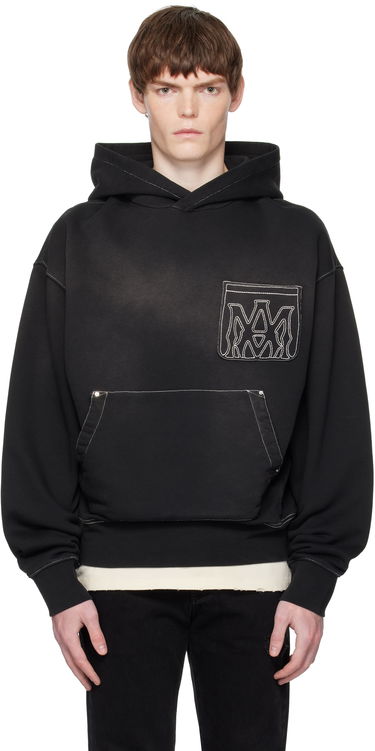 Dukserice AMIRI AMIRI MA Outline Oversized Hoodie Crna | AMJYHD1120, 0