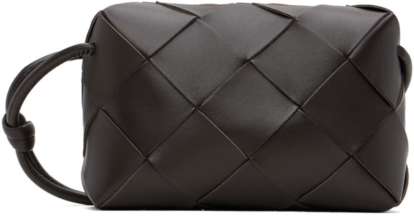 Ručna torbica Bottega Veneta Small Cassette Leather Camera Bag Crna | 709417 VCQC2