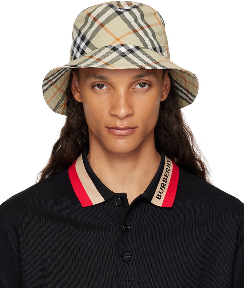 Šešir Burberry Check Bucket Hat Bež | 8094798