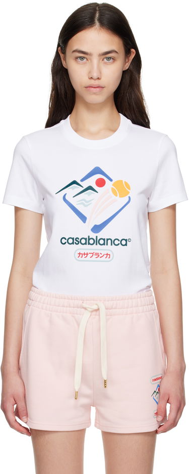 Majica kratkih rukava Casablanca Casablanca Montagne Sportif T-Shirt Bijela | WPF25-JTS-020-01, 0