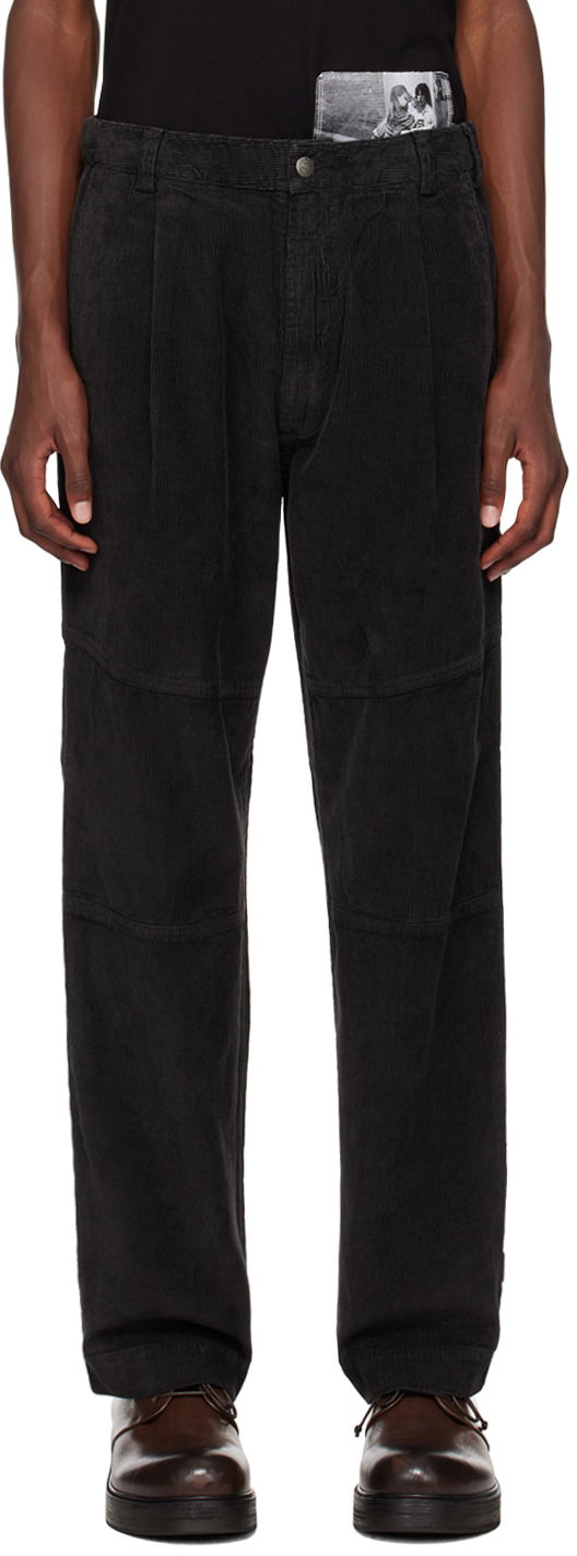 Hlače Maharishi Black Hemp Cord Carpenter Trousers Crna | 5290