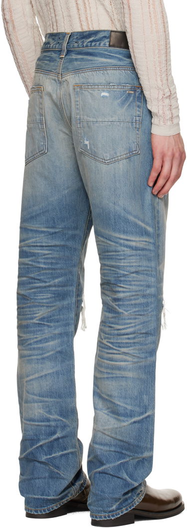 Jeans AMIRI AMIRI Pleated Denim Straight MX1 Jeans Plava | AMDNGH1087, 2