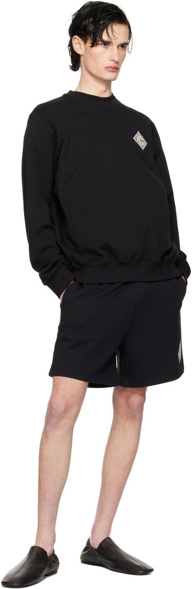 Džemper Casablanca Pearl Diamond Patch Sweatshirt Crna | MPS25-JTP-293-06, 3