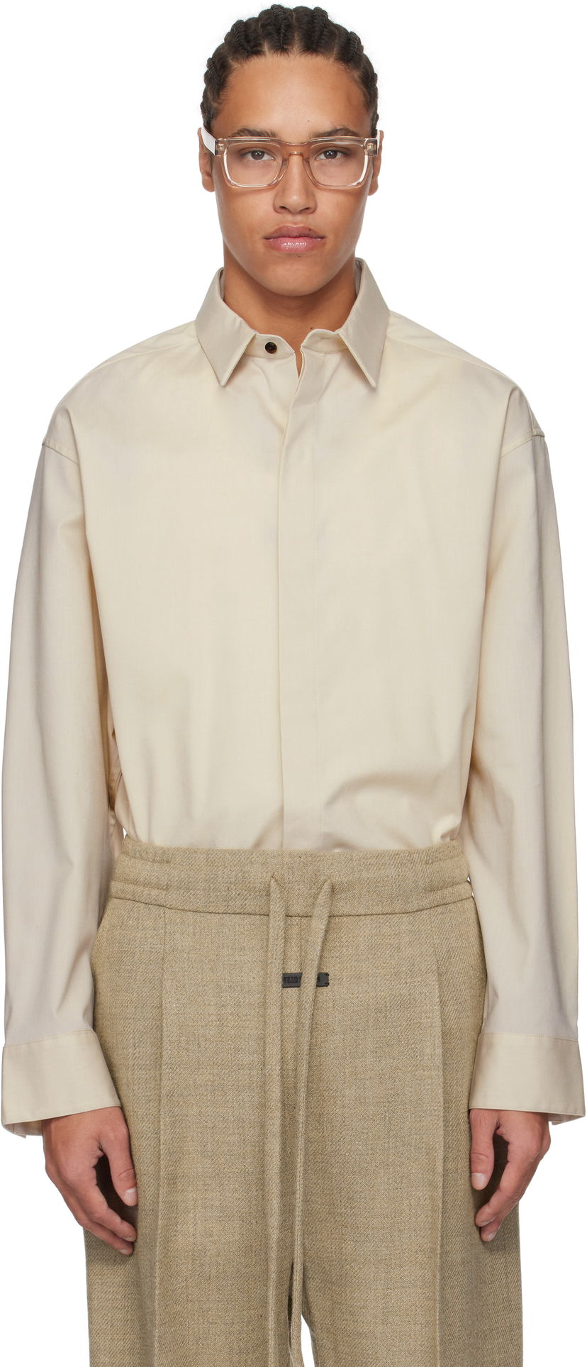 Košulja Fear of God Fear of God Oxford Button Up Shirt Bež | FGE250-501OXF