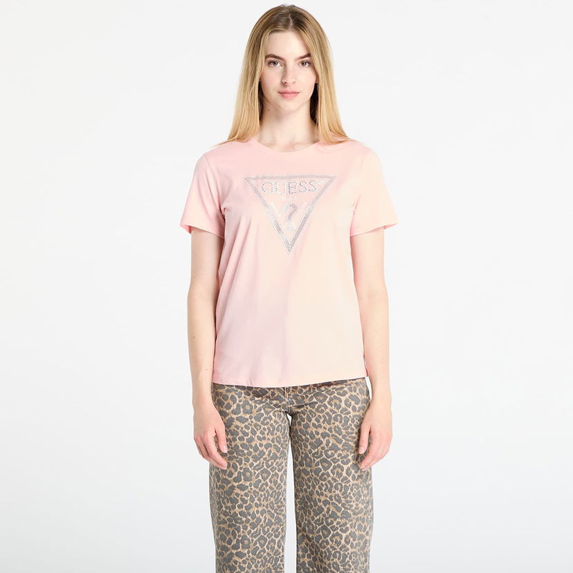Majica kratkih rukava GUESS GUESS Krystal Triangle Tee Ružičasta | W5BI18I3Z14-G6J3
