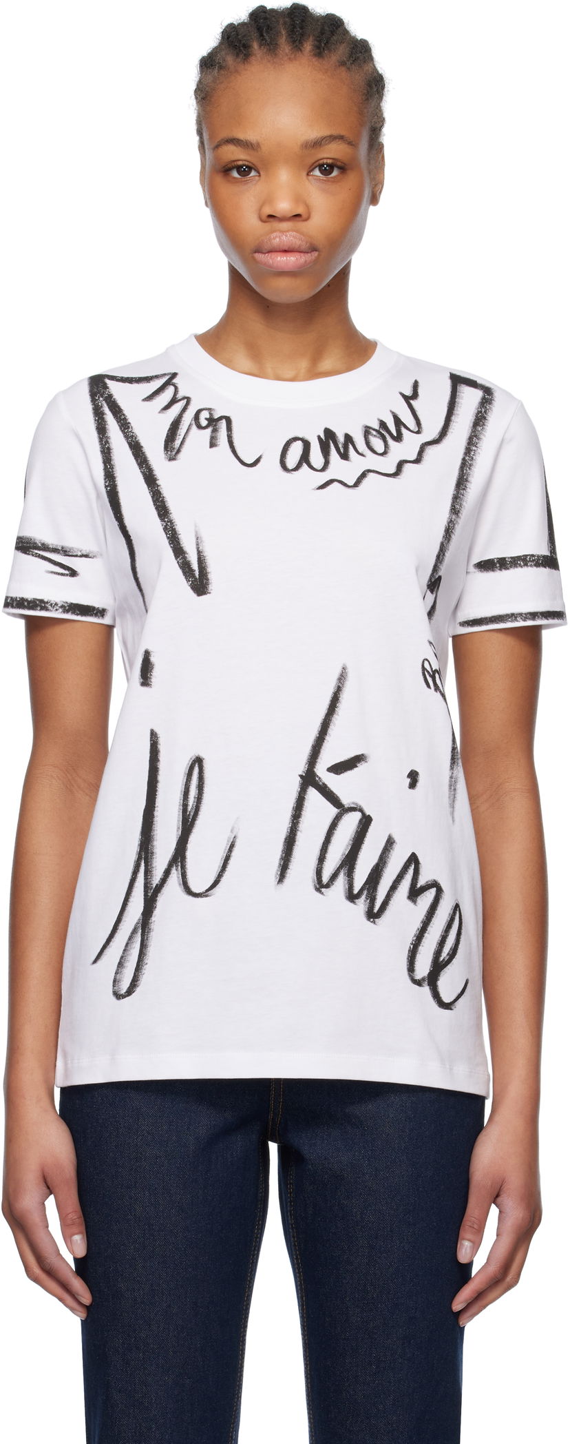 Majica kratkih rukava Balmain Balmain Short-Sleeved 'Je T'aime' T-Shirt Bijela | EF1EF000GE35