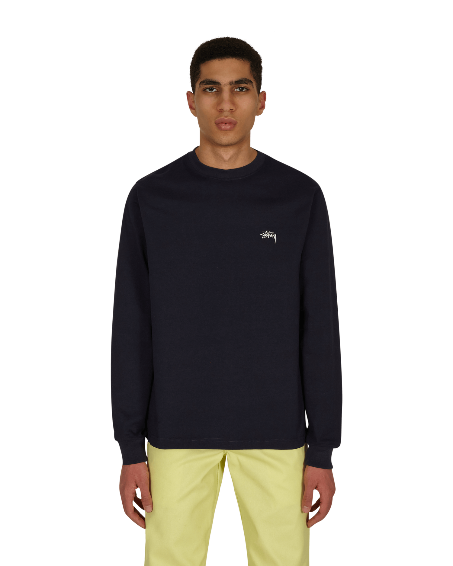 Majica kratkih rukava Stüssy Stock Logo Longsleeve T-Shirt Tamnoplava | 1140242 NAVY, 0