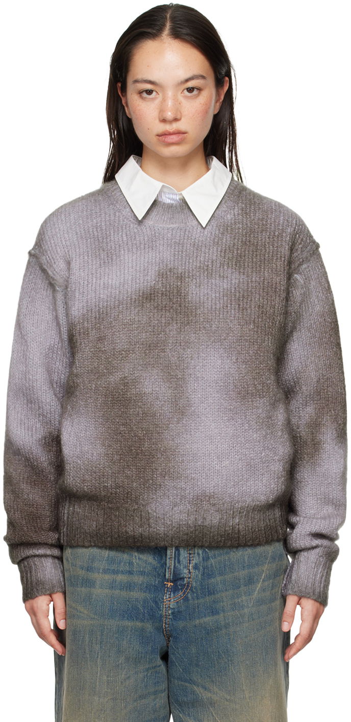 Džemper Acne Studios Sprayed Crewneck Sweater Siva | A60546-