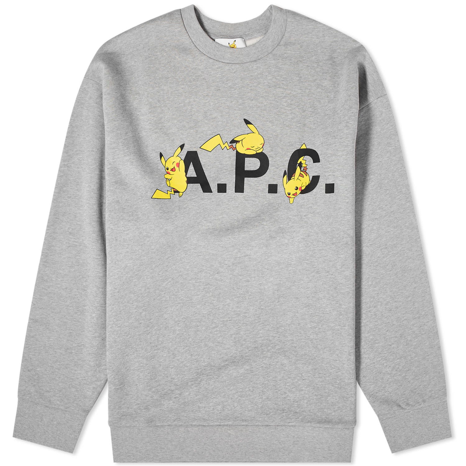 Džemper A.P.C. Pokémon Pikachu x Crewneck Siva | COGVF-H27863-PLB, 0