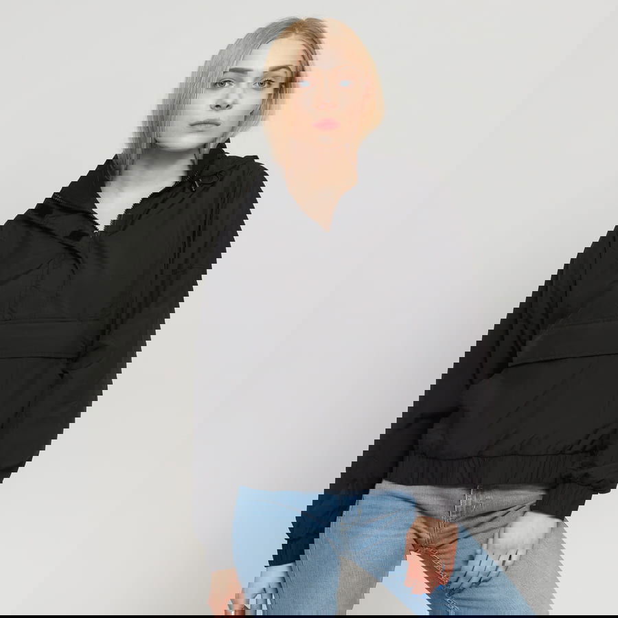 Vjetrovka Urban Classics Ladies Panel Pull Over Jacket Crna | TB2667, 0