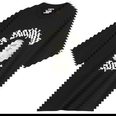 Majica kratkih rukava BAPE A Bathing Ape Gothic College T-Shirt Crna | 001TEL801330M-BLK, 0