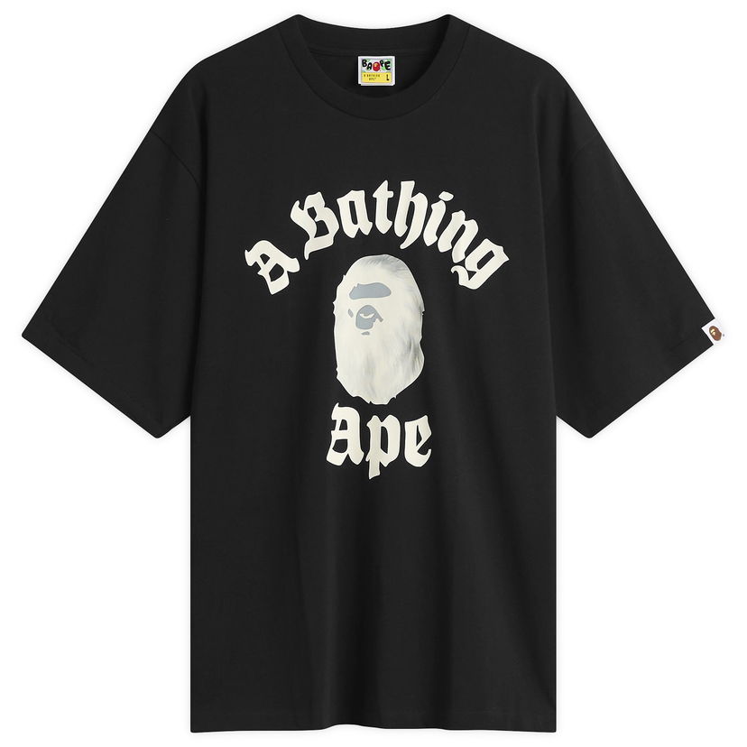 Majica kratkih rukava BAPE A Bathing Ape Gothic College T-Shirt Crna | 001TEL801330M-BLK