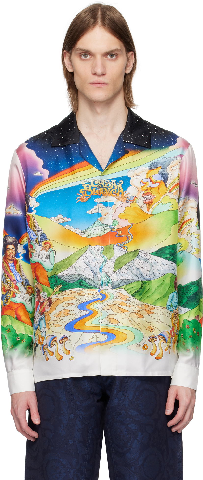 Košulja Casablanca Casablanca 'La Musique' Print Silk Shirt Višebojno | U-MS25-SH-006-07