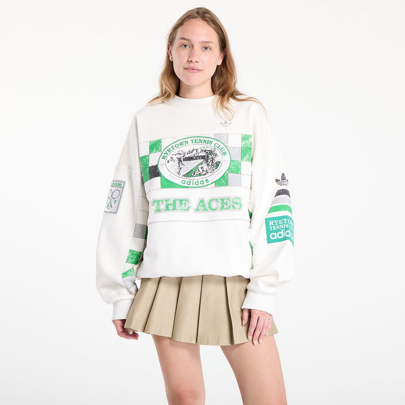 Dukserice adidas Originals Archive Court Sweatshirt Bijela | JW0149